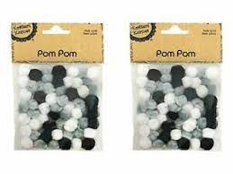 PomPom  Black & White Pk 180